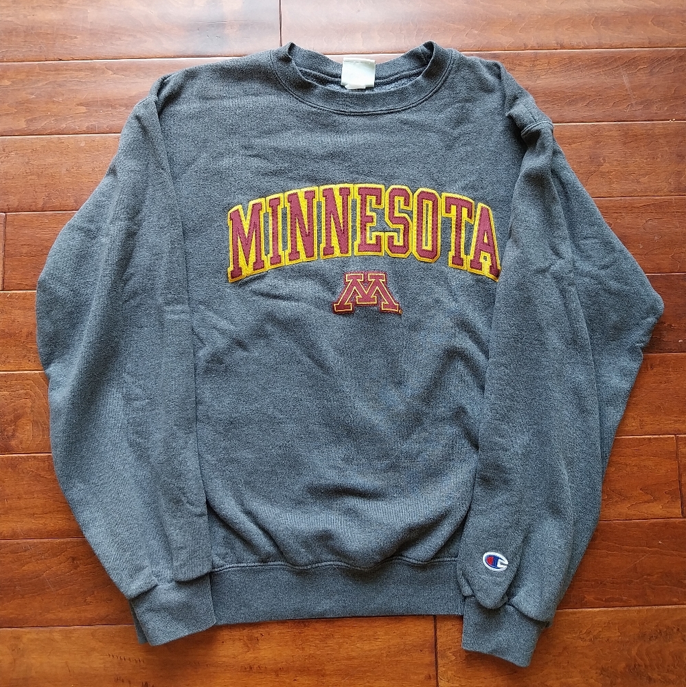 University of Minnesota Champion crewneck sweatshirt, gray